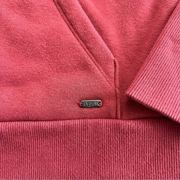 UGG Pauline Double Knit Fleece Jacket Rust Red Medium - Picture 3 of 9